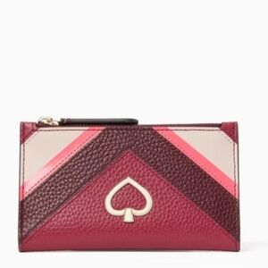 Kate Spade Kourtney Chevron Small Slim Bifold Wallet